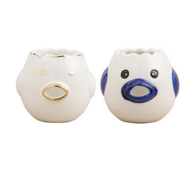 Ceramic Small Egg White Yolk Separator Creative Filter Tool