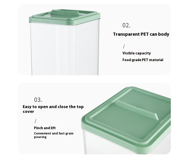 Kitchen Storage Large Capacity Rice Bucket Cereals Sealed Jar