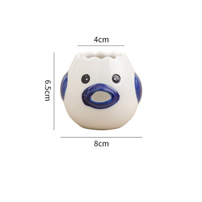 Ceramic Small Egg White Yolk Separator Creative Filter Tool